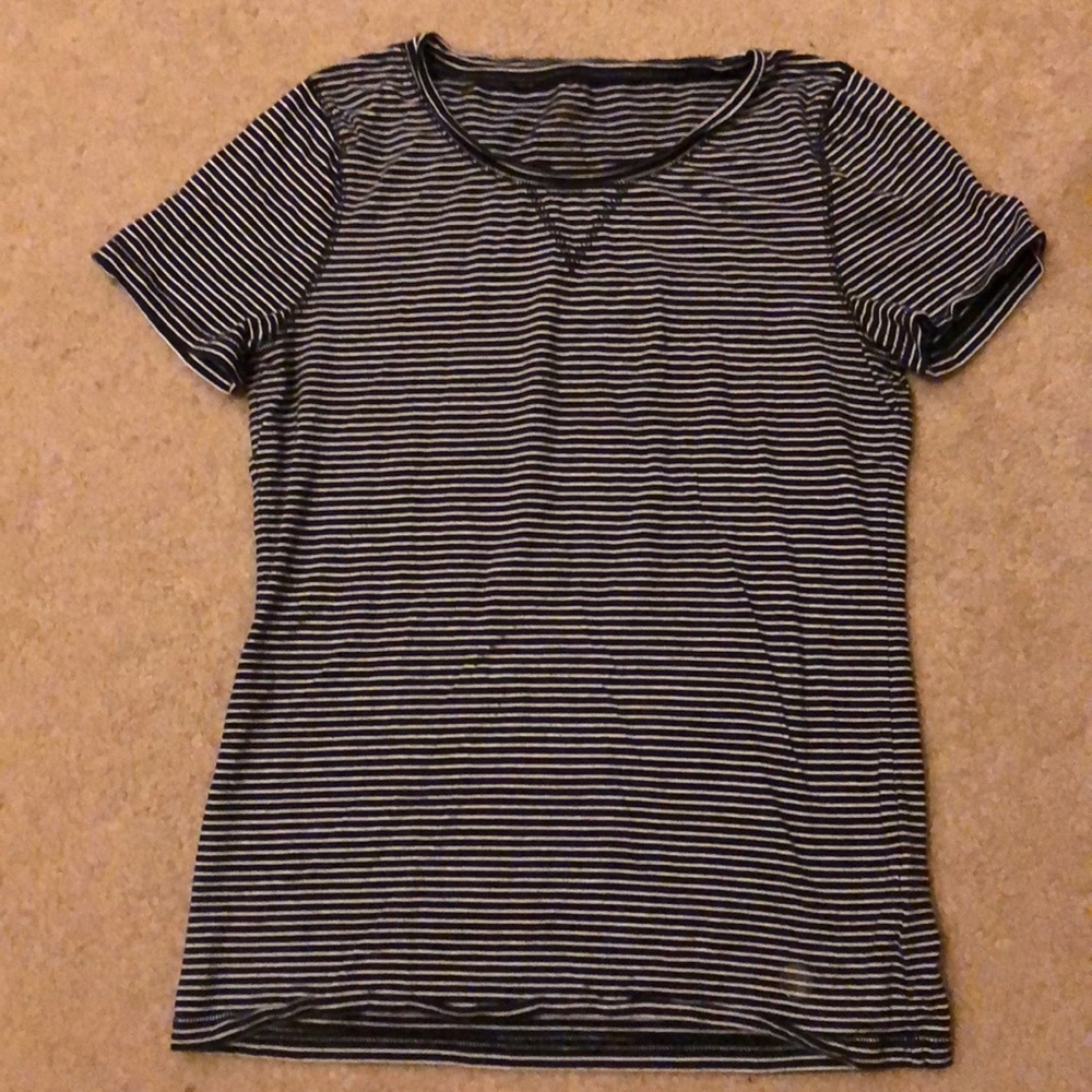 Black and white striped tee